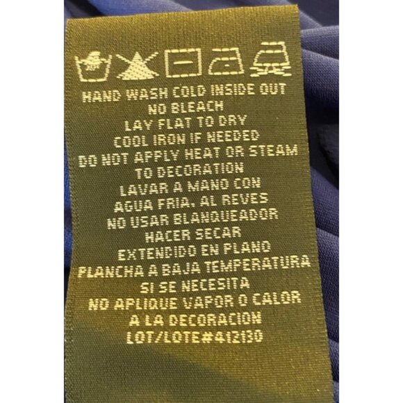 R&M Richards Formal Maxi Dress Gown Blue Sleeveless Beaded Waist Keyhole Neck 6 - Picture 9 of 15